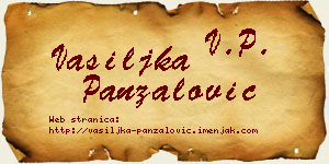 Vasiljka Panzalović vizit kartica